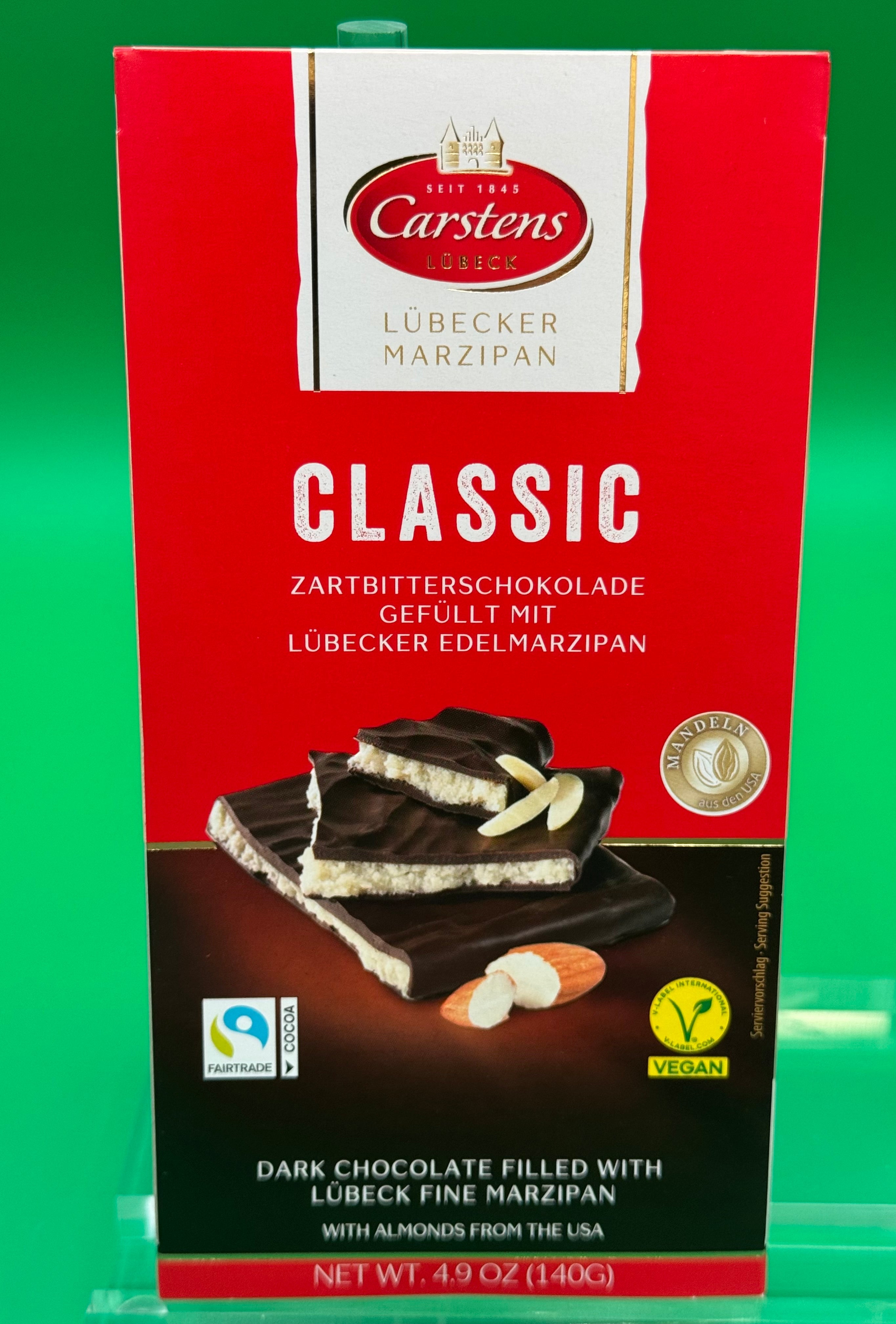 Carstens Dark Chocolate Marzipan Bar