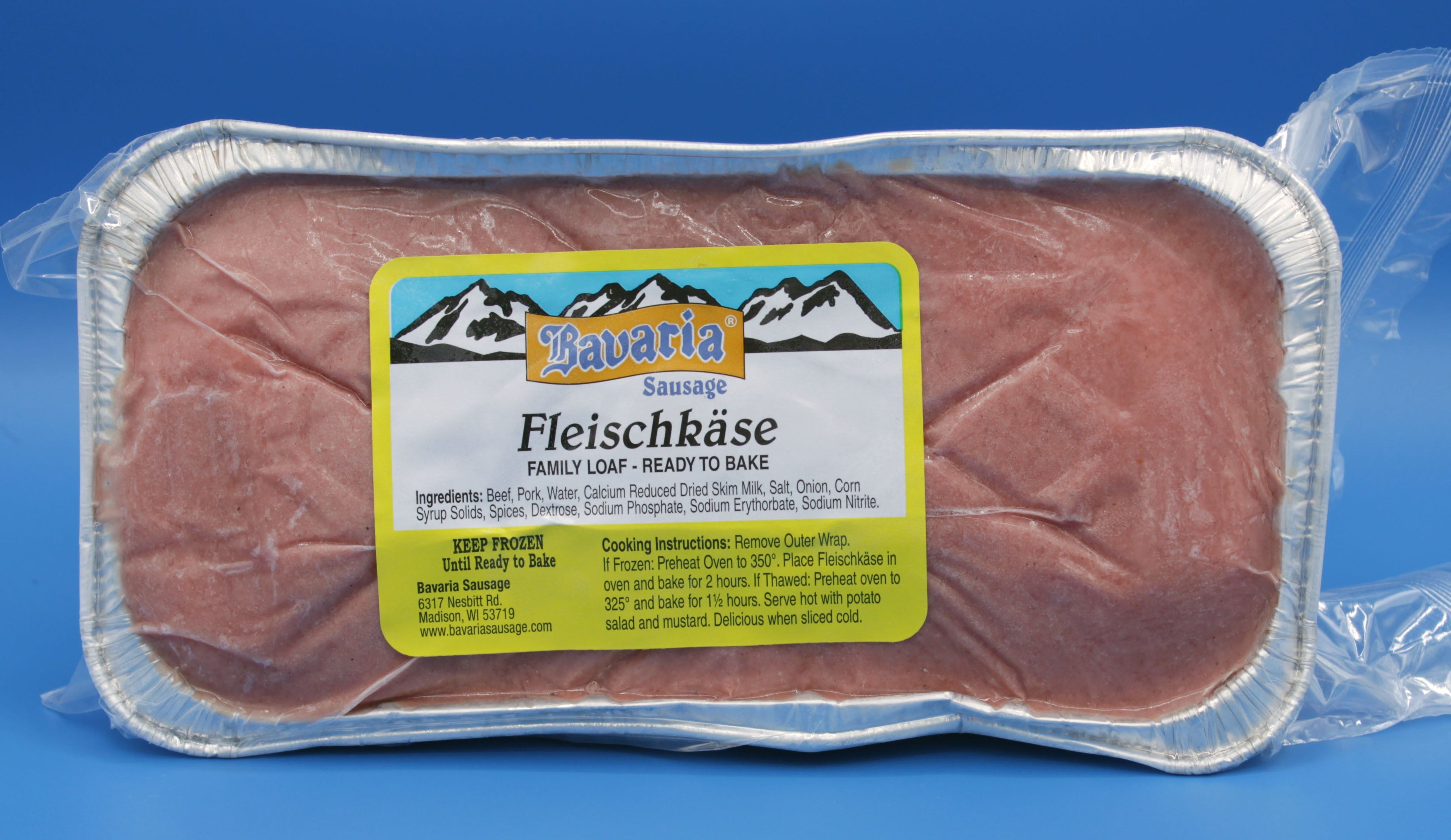 Fresh (Raw) Fleischkase (Leberkase) for Baking - Single